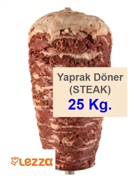 [400025] Lezza Yaprak Döner (STEAK) 25 KG